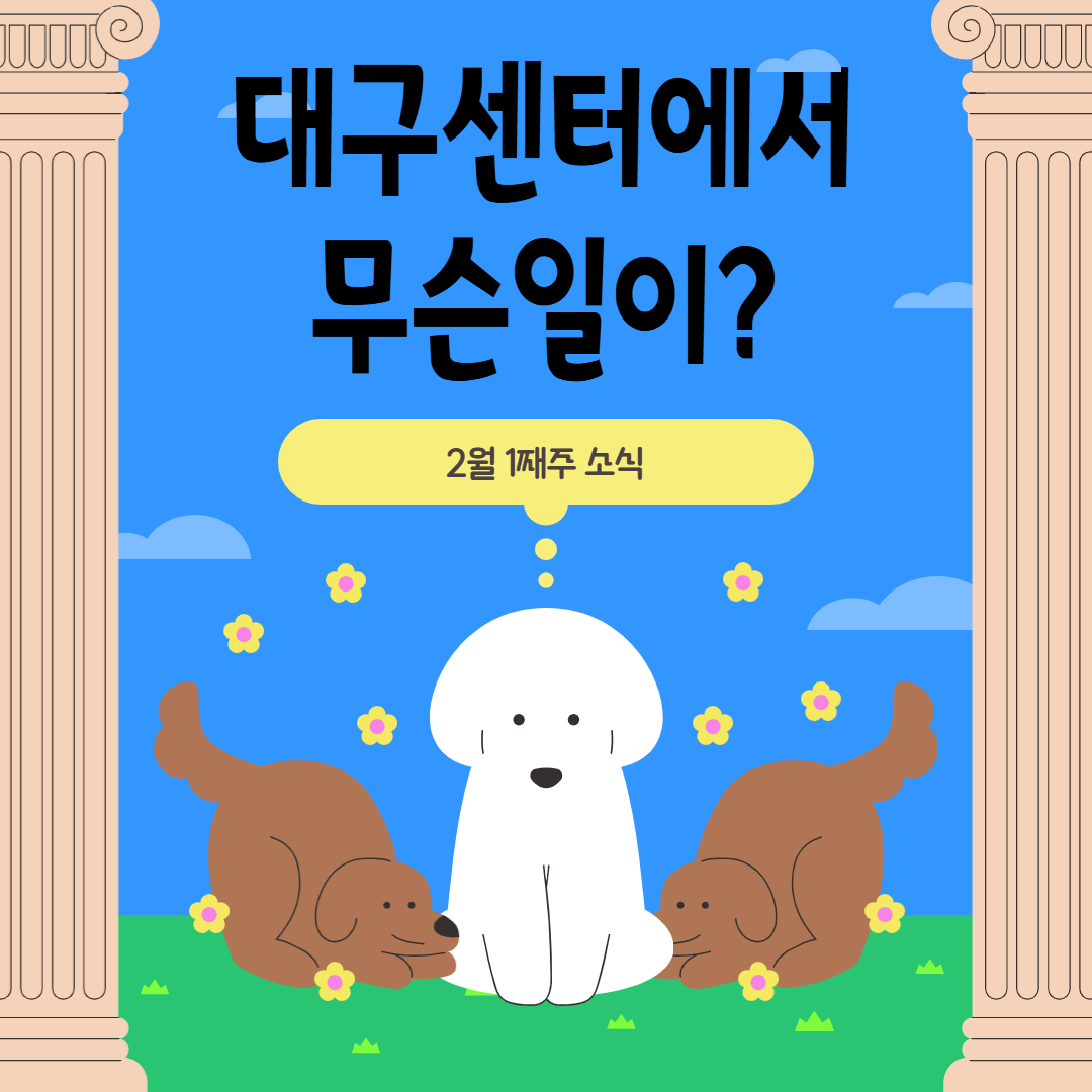 2월 1째주, 대구센터에선 무슨 일이?